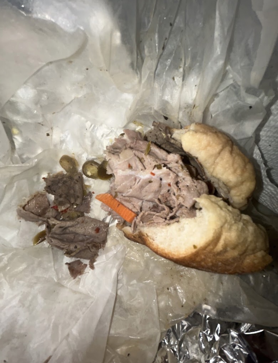 Italian beef sandwich