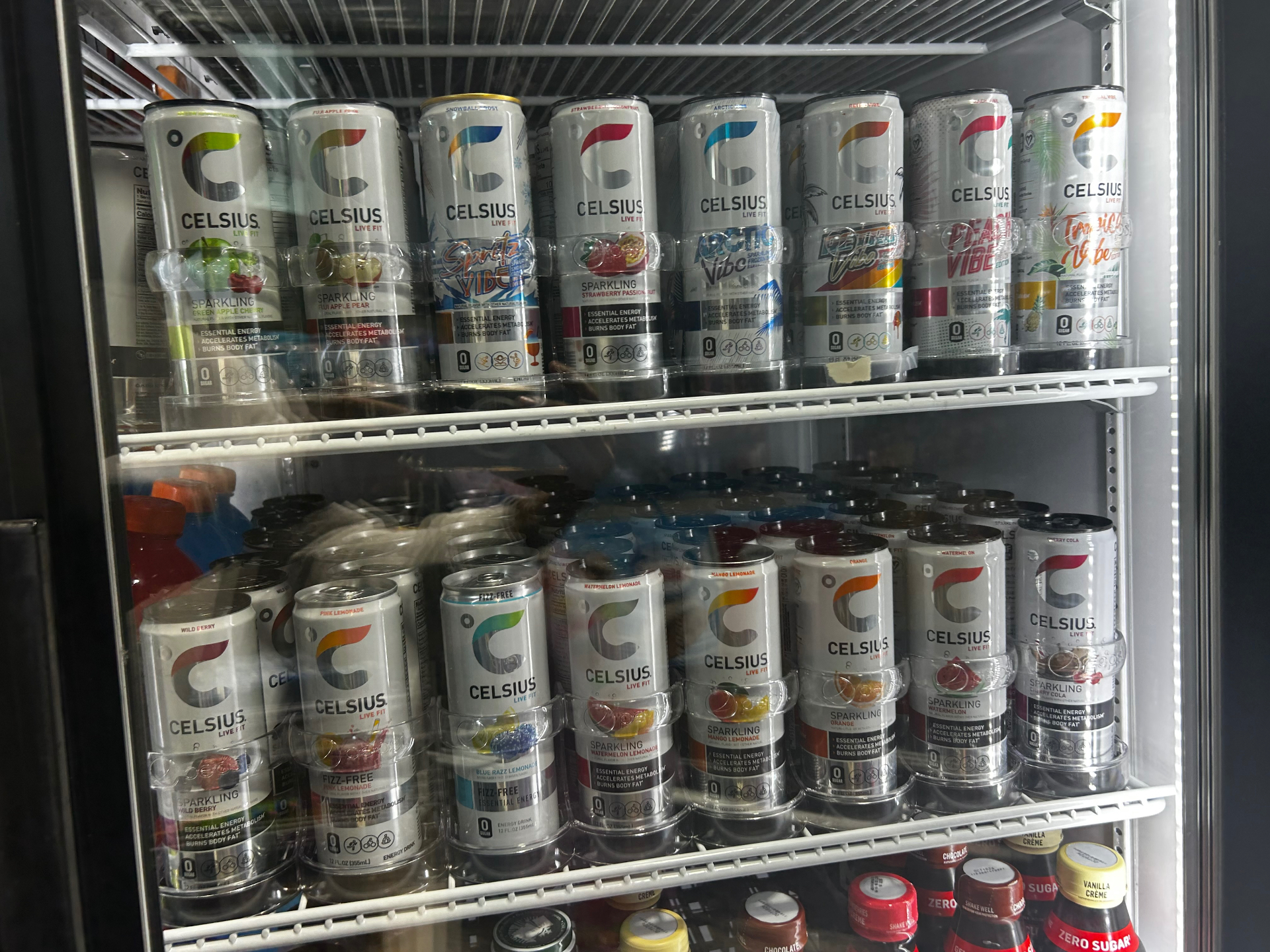 Celsius energy drink cooler