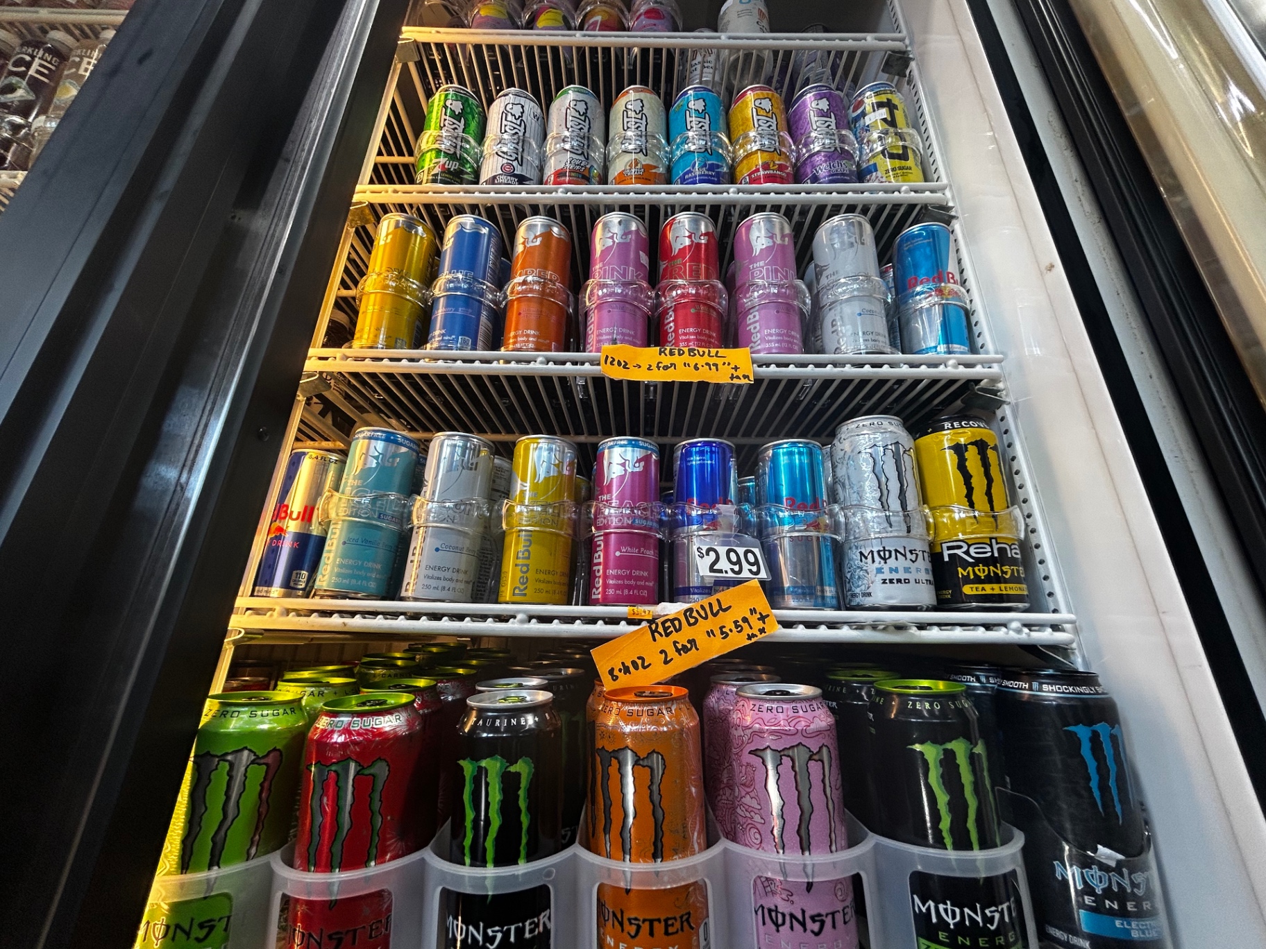 Energy drink cooler
